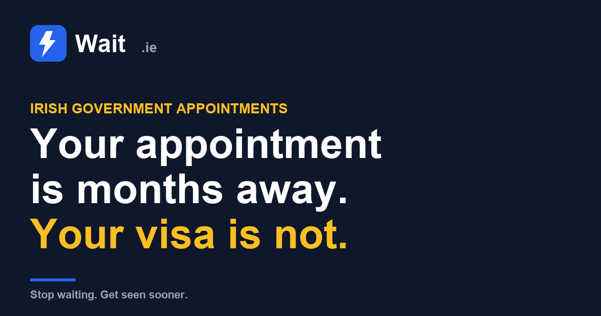 Wait.ie cancellation-slot alerts website